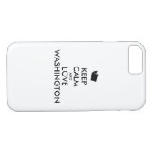 Anpassbare BEHALT-CALM und LIEBE WASHINGTON Case-Mate iPhone Hülle (Rückseite (Horizontal))