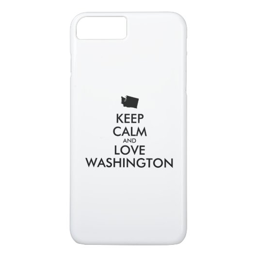 Anpassbare BEHALT-CALM und LIEBE WASHINGTON Case-Mate iPhone Hülle (Rückseite)