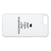 Anpassbare BEHALT-CALM und LIEBE WASHINGTON Case-Mate iPhone Hülle (Rückseite (Horizontal))
