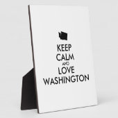 Anpassbare BEHALT-CALM und LIEBE WASHINGTON Fotoplatte (Seite)