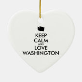 Anpassbare BEHALT-CALM und LIEBE WASHINGTON Keramik Ornament (Hinten)