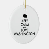 Anpassbare BEHALT-CALM und LIEBE WASHINGTON Keramik Ornament (Rechts)