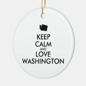 Anpassbare BEHALT-CALM und LIEBE WASHINGTON Keramik Ornament (Links)