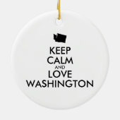 Anpassbare BEHALT-CALM und LIEBE WASHINGTON Keramik Ornament (Hinten)