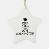 Anpassbare BEHALT-CALM und LIEBE WASHINGTON Keramikornament (Rechts)