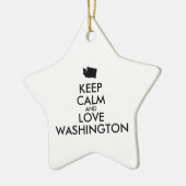 Anpassbare BEHALT-CALM und LIEBE WASHINGTON Keramikornament (Links)