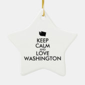 Anpassbare BEHALT-CALM und LIEBE WASHINGTON Keramikornament (Hinten)