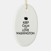 Anpassbare BEHALT-CALM und LIEBE WASHINGTON Keramikornament (Rechts)