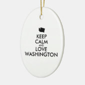Anpassbare BEHALT-CALM und LIEBE WASHINGTON Keramikornament (Links)
