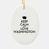 Anpassbare BEHALT-CALM und LIEBE WASHINGTON Keramikornament (Hinten)
