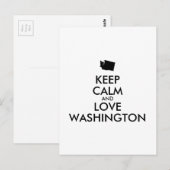 Anpassbare BEHALT-CALM und LIEBE WASHINGTON Postkarte (Vorne/Hinten)
