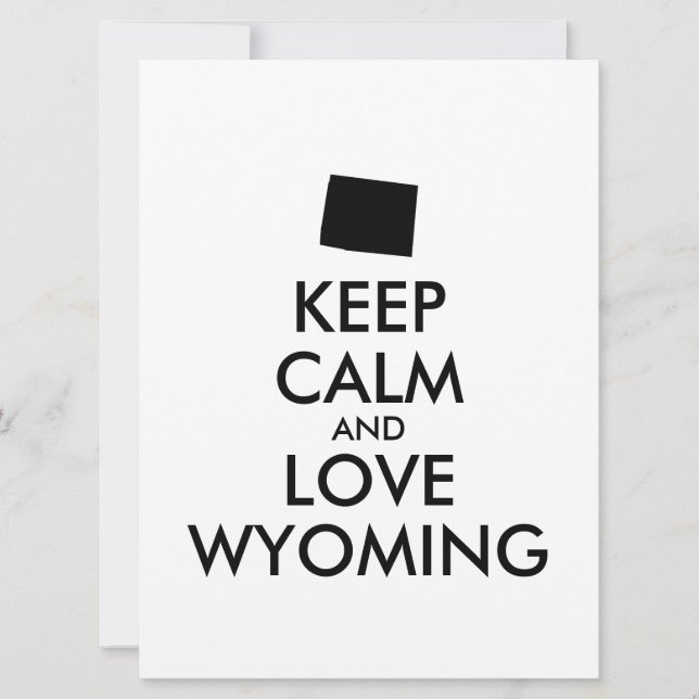 Anpassbare BEHALT-CALM- und LIEBE-WYOMING (Vorderseite)