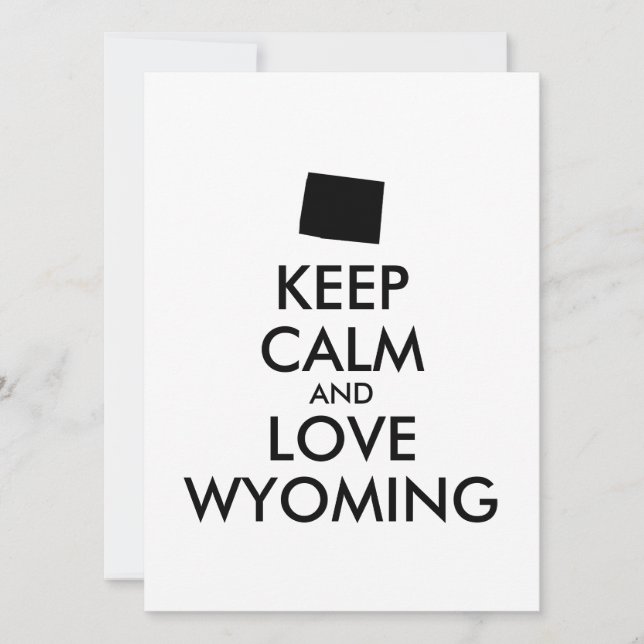 Anpassbare BEHALT-CALM- und LIEBE-WYOMING (Vorderseite)
