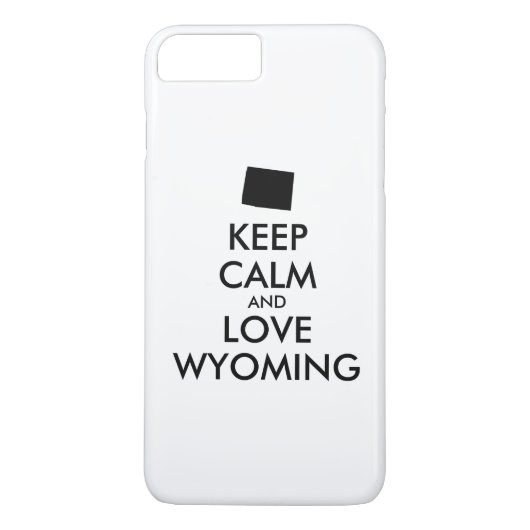 Anpassbare BEHALT-CALM- und LIEBE-WYOMING Case-Mate iPhone Hülle (Rückseite)