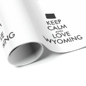 Anpassbare BEHALT-CALM- und LIEBE-WYOMING Geschenkpapier (Rolleneckpunkt)