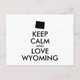 Anpassbare BEHALT-CALM- und LIEBE-WYOMING Postkarte