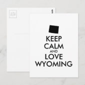Anpassbare BEHALT-CALM- und LIEBE-WYOMING Postkarte (Vorne/Hinten)