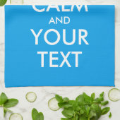 Anpassbare BEHALTEN CALM und IHRER TEXT Geschirrtuch (Gefaltet)