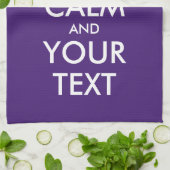 Anpassbare BEHALTEN CALM und IHRER TEXT Handtuch (Gefaltet)