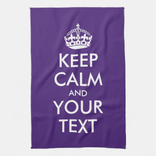 Anpassbare BEHALTEN CALM und IHRER TEXT Handtuch