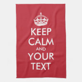 Anpassbare BEHALTEN CALM und IHRER TEXT Handtuch (Vertikal)