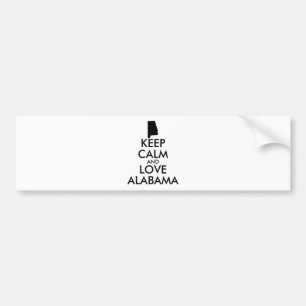 Anpassbare BEHALTEN CALM und LIEBE ALABAMA Autoaufkleber