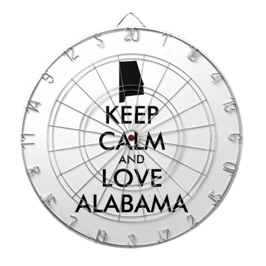 Anpassbare BEHALTEN CALM und LIEBE ALABAMA Dartscheibe (vorne)