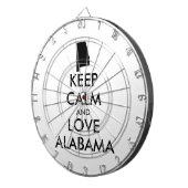 Anpassbare BEHALTEN CALM und LIEBE ALABAMA Dartscheibe (Vorderseite rechts)