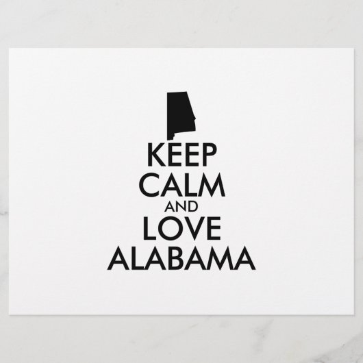 Anpassbare BEHALTEN CALM und LIEBE ALABAMA Flyer (Vorne)