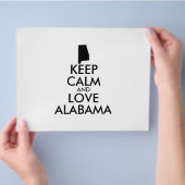 Anpassbare BEHALTEN CALM und LIEBE ALABAMA Flyer (Hand)