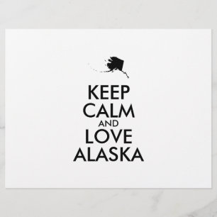 Anpassbare BEHALTEN CALM und LIEBE ALASKA Flyer
