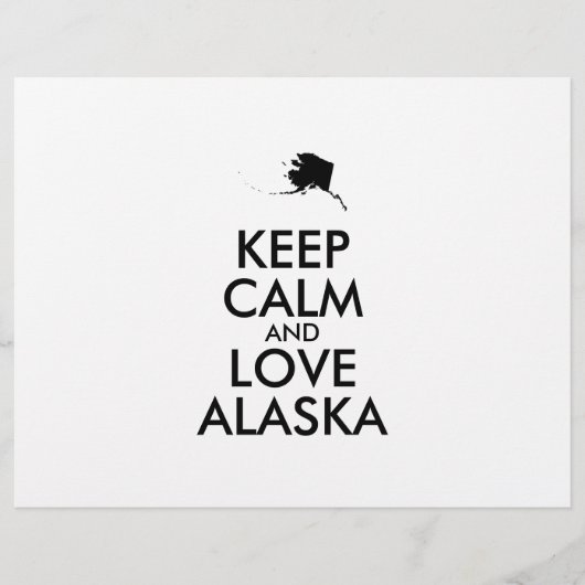 Anpassbare BEHALTEN CALM und LIEBE ALASKA Flyer (Vorne)