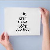Anpassbare BEHALTEN CALM und LIEBE ALASKA Flyer (Hand)