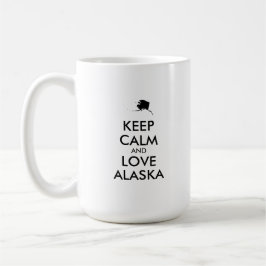 Anpassbare BEHALTEN CALM und LIEBE ALASKA Kaffeetasse