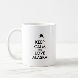 Anpassbare BEHALTEN CALM und LIEBE ALASKA Kaffeetasse