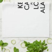 Anpassbare BEHALTEN CALM und LIEBE ALASKA Küchentuch (Gefaltet)