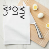 Anpassbare BEHALTEN CALM und LIEBE ALASKA Küchentuch (Viertel Falte)