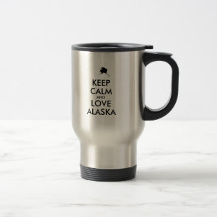 Anpassbare BEHALTEN CALM und LIEBE ALASKA Reisebecher