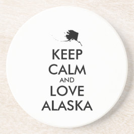 Anpassbare BEHALTEN CALM und LIEBE ALASKA Untersetzer