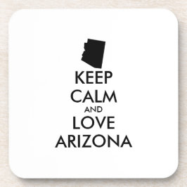 Anpassbare BEHALTEN CALM und LIEBE ARIZONA Untersetzer