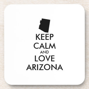 Anpassbare BEHALTEN CALM und LIEBE ARIZONA Untersetzer