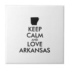 Anpassbare BEHALTEN CALM und LIEBE ARKANSAS Fliese