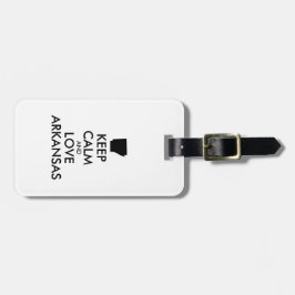 Anpassbare BEHALTEN CALM und LIEBE ARKANSAS Gepäckanhänger