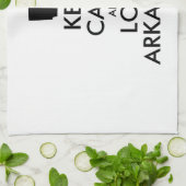 Anpassbare BEHALTEN CALM und LIEBE ARKANSAS Geschirrtuch (Gefaltet)