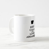 Anpassbare BEHALTEN CALM und LIEBE ARKANSAS Kaffeetasse (Vorderseite Links)