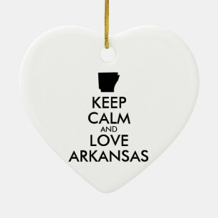 Anpassbare BEHALTEN CALM und LIEBE ARKANSAS Keramikornament
