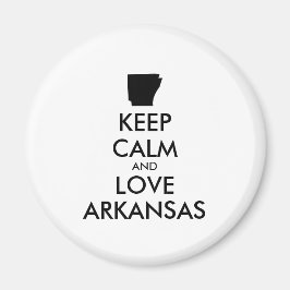 Anpassbare BEHALTEN CALM und LIEBE ARKANSAS Magnet