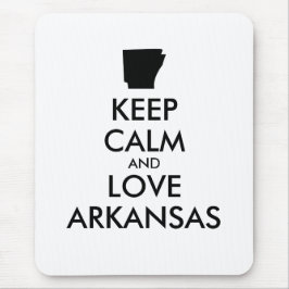 Anpassbare BEHALTEN CALM und LIEBE ARKANSAS Mousepad