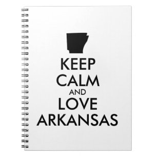 Anpassbare BEHALTEN CALM und LIEBE ARKANSAS Notizblock