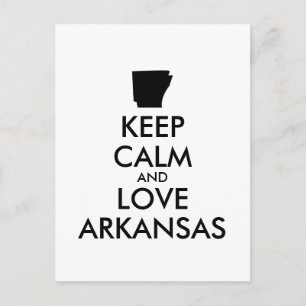 Anpassbare BEHALTEN CALM und LIEBE ARKANSAS Postkarte